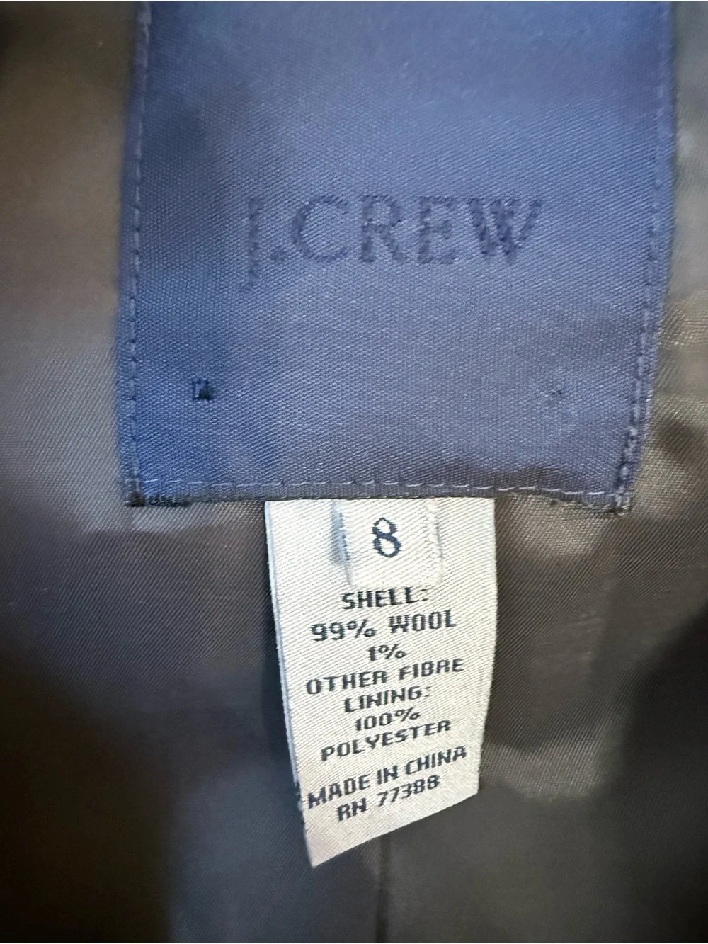 J. Crew Classic Women's Wool Two Button Blazer Brown Size 8